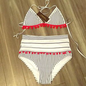 🎉 HOST PICK 🎉 — NWT bikini with Pom-poms!